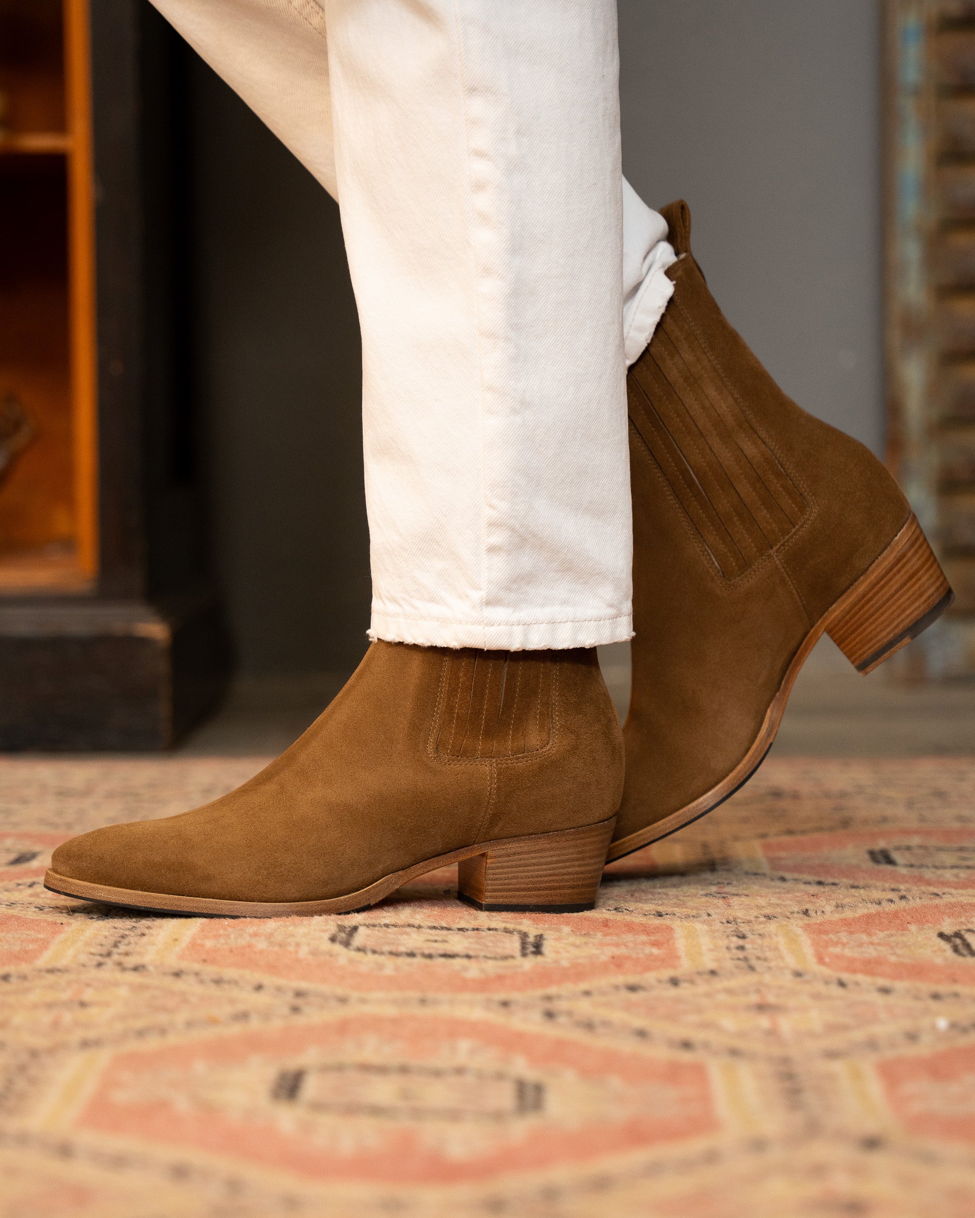 Boots femme nubuck camel best sale